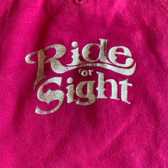 Ride For Sight Motorcycle Rally Ladies Tank Top Sz L Chain Link Pink Stretchy - Picture 6 of 8